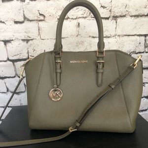 Michael Kors olive green handbag
